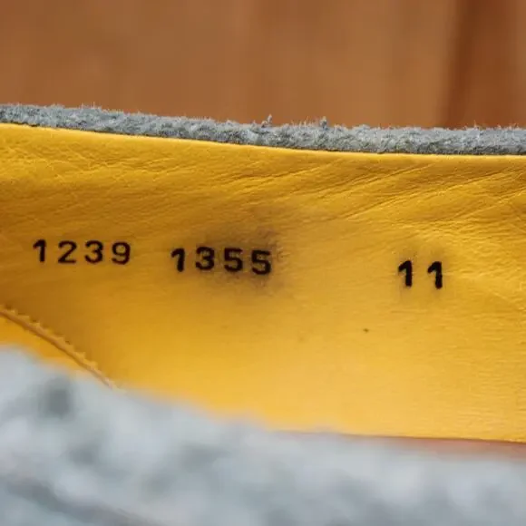 Blackstock & Weber Shoes Mens 11 Ellis Penny Loafers Blue Suede Goodyear Welted - Picture 11 of 11